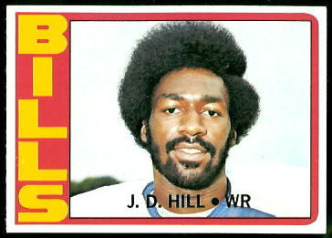 J.D. Hill 1972 Topps football card