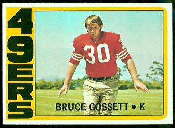 Bruce Gossett 1972 Topps football card