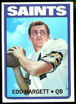 Edd Hargett 1972 Topps football card