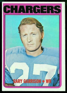 Gary Garrison 1972 Topps football card