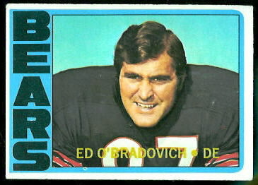 Ed O'Bradovich 1972 Topps football card