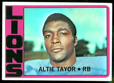 Altie Taylor 1972 Topps football card