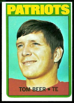 Tom Beer 1972 Topps football card