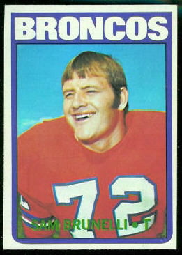 Sam Brunelli 1972 Topps football card