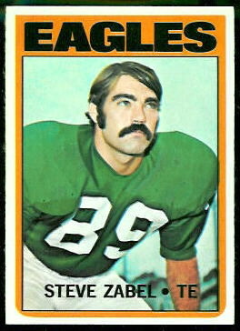 Steve Zabel 1972 Topps football card