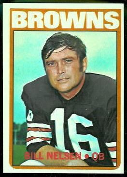 Bill Nelsen 1972 Topps football card