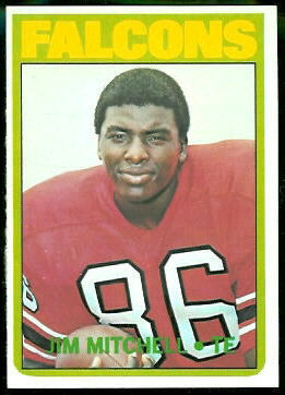 Jim Mitchell 1972 Topps football card