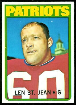 Len St. Jean 1972 Topps football card