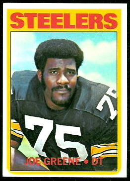 Joe Greene 1972 Topps football card