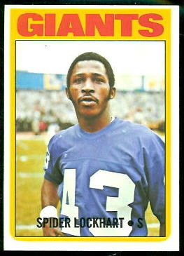 Spider Lockhart 1972 Topps football card