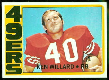 Ken Willard 1972 Topps football card