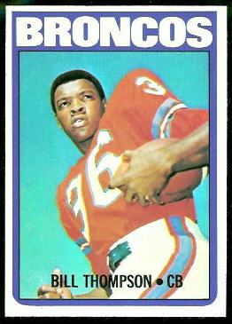 Bill Thompson 1972 Topps football card