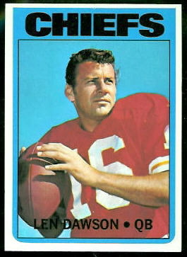 Len Dawson 1972 Topps football card