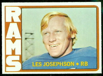 Les Josephson 1972 Topps football card