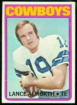 Lance Alworth 1972 Topps football card