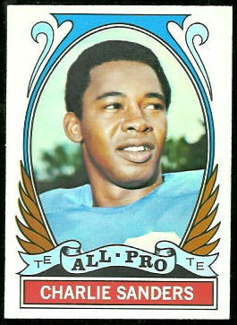 Charlie Sanders All-Pro 1972 Topps football card