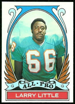 Larry Little All-Pro 1972 Topps football card