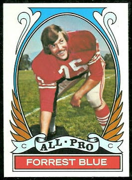 Forrest Blue All-Pro 1972 Topps football card