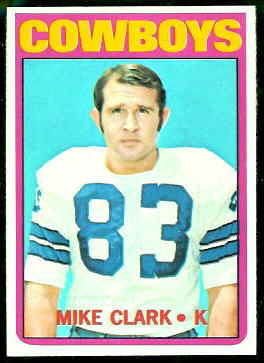 Mike Clark 1972 Topps football card