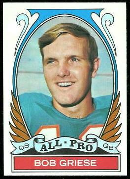 Bob Griese All-Pro 1972 Topps football card