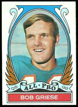 Bob Griese All-Pro 1972 Topps football card Bob Griese All-Pro 1972 Topps football card