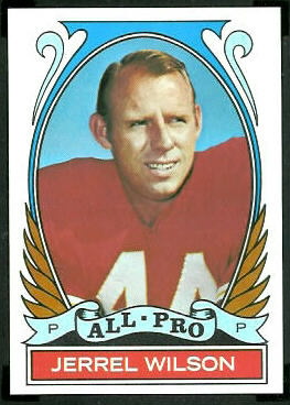 Jerrel Wilson All-Pro 1972 Topps football card Jerrel Wilson All-Pro 1972 Topps football card
