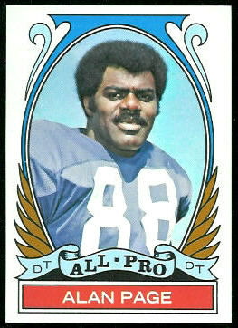 Alan Page All-Pro 1972 Topps football card Alan Page All-Pro 1972 Topps football card