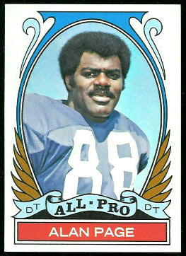 Alan Page All-Pro 1972 Topps football card