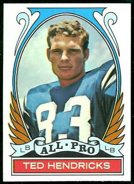 Ted Hendricks All-Pro 1972 Topps football card