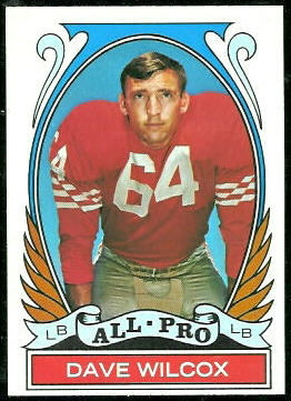 Dave Wilcox All-Pro 1972 Topps football card