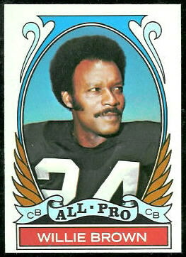 Willie Brown All-Pro 1972 Topps football card