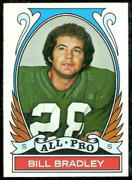 Bill Bradley All-Pro 1972 Topps football card