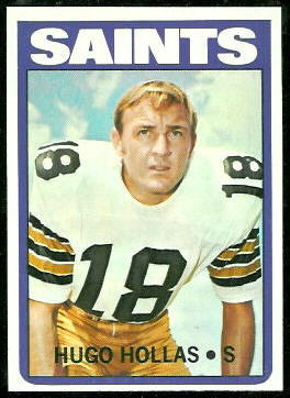 Hugo Hollas 1972 Topps football card