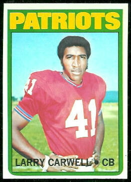 Larry Carwell 1972 Topps football card