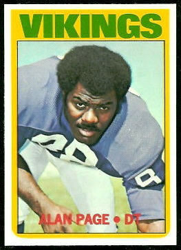 Alan Page 1972 Topps football card