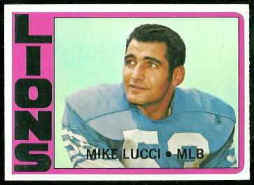 Mike Lucci 1972 Topps football card