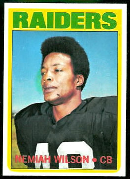 Nemiah Wilson 1972 Topps football card