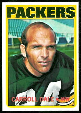 Carroll Dale 1972 Topps football card