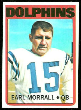 Earl Morrall 1972 Topps football card