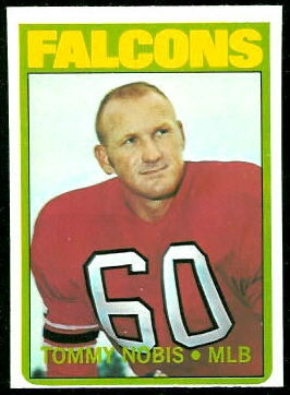 Tommy Nobis 1972 Topps football card
