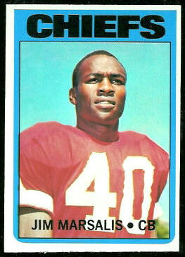 Jim Marsalis 1972 Topps football card