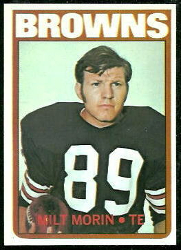 Milt Morin 1972 Topps football card