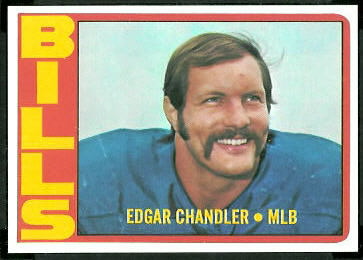 Edgar Chandler 1972 Topps football card