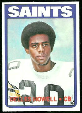 Delles Howell 1972 Topps football card