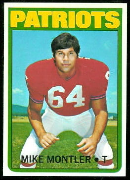 Mike Montler 1972 Topps football card