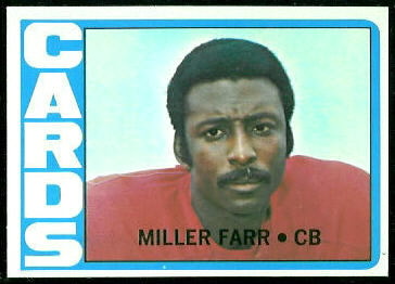 Miller Farr 1972 Topps football card