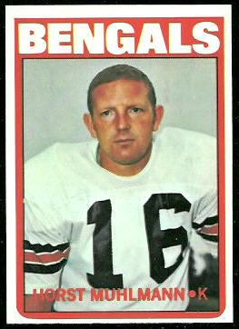 Horst Muhlmann 1972 Topps football card