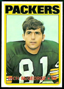 Rich McGeorge 1972 Topps football card