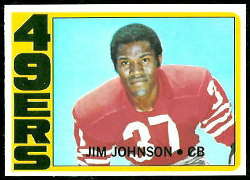 Jim Johnson 1972 Topps football card