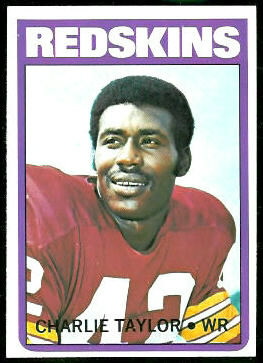 Charley Taylor 1972 Topps football card